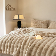 Load image into Gallery viewer, Double-Sided Thick Bubble Plush Throw Blanket, Cozy & Soft for All Seasons