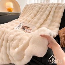 Load image into Gallery viewer, Double-Sided Thick Bubble Plush Throw Blanket, Cozy & Soft for All Seasons