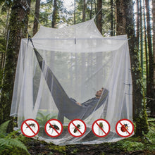 Load image into Gallery viewer, King Size Mosquito Net Netting for Bed & Outdoor Camping, Dual Door Net Canopy with Hanging Hardware