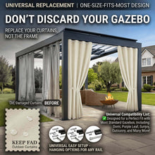 Load image into Gallery viewer, Extra-Wide Outdoor Curtains for Patio Privacy, Shade & Weather Protection