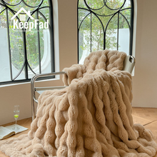 Load image into Gallery viewer, Double-Sided Thick Bubble Plush Throw Blanket, Cozy & Soft for All Seasons