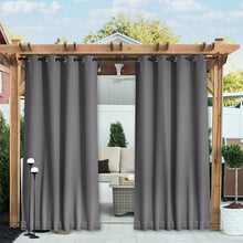 Load image into Gallery viewer, Windproof Patio Curtains: Weighted Bottom & Fix Rope, No Flapping