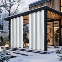 Load image into Gallery viewer, Extra Wide Outdoor Curtains - Waterproof Windproof Blackout for Patio Pergola | UV Fade Resistant & all-Season Use