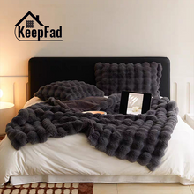 Load image into Gallery viewer, Double-Sided Thick Bubble Plush Throw Blanket, Cozy & Soft for All Seasons