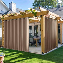 Load image into Gallery viewer, Windproof Patio Curtains: Weighted Bottom & Fix Rope, No Flapping