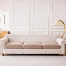 Load image into Gallery viewer, Linen Cotton Sectional Couch Cushion Covers - Stretch Washable Soft Sofa Seat & Back Covers, 3-Piece Furniture Protector for Pets