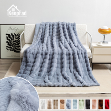 Load image into Gallery viewer, Double-Sided Thick Bubble Plush Throw Blanket, Cozy & Soft for All Seasons