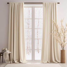 Load image into Gallery viewer, Luxury Velvet Blackout Curtains - 99% Light Blocking & Thermal Insulated for Bedroom | Noise Reducing & Energy Saving (Multiple Sizes)
