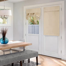 Load image into Gallery viewer, Blackout Privacy Door Curtains for Door Window,Curtains for Glass, Thermal Insulated Tie Up Shade Window Covering for Bedroom