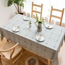 Load image into Gallery viewer, Waterproof Oil-proof Rectangle Tablecloth Cotton Linen Wrinkle Resistant Tablecloth for Kitchen Dining Buffet Party