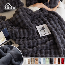 Load image into Gallery viewer, Double-Sided Thick Bubble Plush Throw Blanket, Cozy & Soft for All Seasons