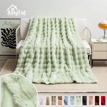 Load image into Gallery viewer, Double-Sided Thick Bubble Plush Throw Blanket, Cozy & Soft for All Seasons