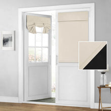 Load image into Gallery viewer, Blackout Privacy Door Curtains for Door Window,Curtains for Glass, Thermal Insulated Tie Up Shade Window Covering for Bedroom
