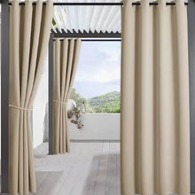 Load image into Gallery viewer, Extra Wide Outdoor Curtains - Waterproof Windproof Blackout for Patio Pergola | UV Fade Resistant & all-Season Use