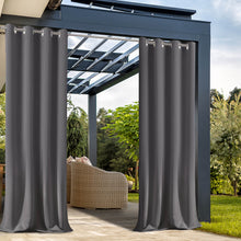 Load image into Gallery viewer, Extra Wide Outdoor Curtains - Waterproof Windproof Blackout for Patio Pergola | UV Fade Resistant & all-Season Use