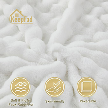 Load image into Gallery viewer, Double-Sided Thick Bubble Plush Throw Blanket, Cozy & Soft for All Seasons