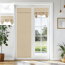 Load image into Gallery viewer, Blackout Privacy Door Curtains for Door Window,Curtains for Glass, Thermal Insulated Tie Up Shade Window Covering for Bedroom