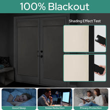 Load image into Gallery viewer, Blackout Privacy Door Curtains for Door Window,Curtains for Glass, Thermal Insulated Tie Up Shade Window Covering for Bedroom