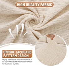 Load image into Gallery viewer, Linen Cotton Sectional Couch Cushion Covers - Stretch Washable Soft Sofa Seat & Back Covers, 3-Piece Furniture Protector for Pets