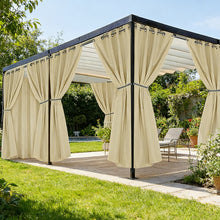 Load image into Gallery viewer, Extra Wide Outdoor Curtains, Waterproof and UV Blocking, Patio, Pergola, Gazebo