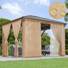 Load image into Gallery viewer, Waterproof Outdoor Sheer Curtains for Patio - 2 Panel Grommet Voile Curtains for Porch, Pergola, Cabana, Sun Shade - Lightweight Indoor/Outdoor Sheers for Living Room, Bedroom