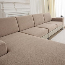 Load image into Gallery viewer, Linen Cotton Sectional Couch Cushion Covers - Stretch Washable Soft Sofa Seat & Back Covers, 3-Piece Furniture Protector for Pets