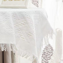 Load image into Gallery viewer, Waffle Modern tablecloth, knitted cloth lace coffee cloth, round tablecloth, rectangular tablecloth