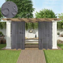 Load image into Gallery viewer, Waterproof Outdoor Sheer Curtains for Patio - 2 Panel Grommet Voile Curtains for Porch, Pergola, Cabana, Sun Shade - Lightweight Indoor/Outdoor Sheers for Living Room, Bedroom