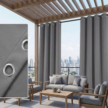 Load image into Gallery viewer, Waterproof Outdoor Curtains - Thermal Privacy for Patio, Porch & Pool