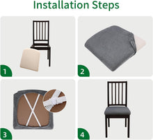 Load image into Gallery viewer, Stretch Chair Seat Cover, washable velvet chair cover