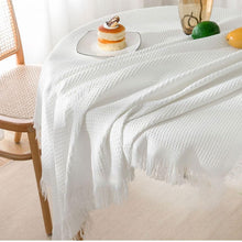 Load image into Gallery viewer, Waffle Modern tablecloth, knitted cloth lace coffee cloth, round tablecloth, rectangular tablecloth