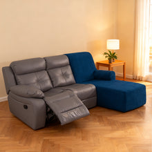 Load image into Gallery viewer, Single Chaise L-Shaped Sofa Cover, Solid Color Stretchy Full Coverage Slipcover
