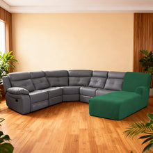 Load image into Gallery viewer, Single Chaise L-Shaped Sofa Cover, Solid Color Stretchy Full Coverage Slipcover