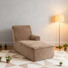 Load image into Gallery viewer, Single Chaise L-Shaped Sofa Cover, Solid Color Stretchy Full Coverage Slipcover