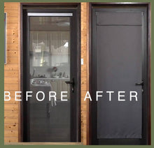 Load image into Gallery viewer, Blackout Privacy Door Curtains for Door Window,Curtains for Glass, Thermal Insulated Tie Up Shade Window Covering for Bedroom