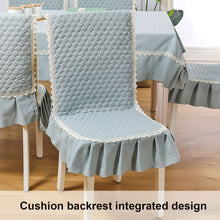 Load image into Gallery viewer, Cotton Linen Tablecloth Chair Cover Set