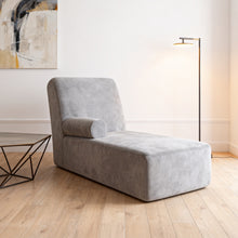 Load image into Gallery viewer, Single Chaise L-Shaped Sofa Cover, Solid Color Stretchy Full Coverage Slipcover