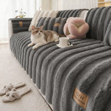Load image into Gallery viewer, The Ultimate Pet-Proof Soft Thick Plush Sofa Cover - Warm & Cozy for Winter