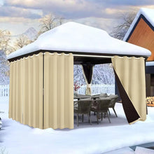 Load image into Gallery viewer, All Weather Windproof Thermal Patio Curtains Waterproof Blackout