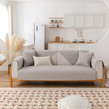 Load image into Gallery viewer, Cotton and Linen Sectional Couch Covers,Anti-Slip Sofa Slipcovers for Dogs Cats Kids Loveseat Recliner L Shaped Armrest Backrest 