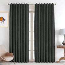 Load image into Gallery viewer, Linen Blackout Curtains - Thermal Insulated & Noise Reducing | 99% Light Blocking for Living Room