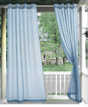 Load image into Gallery viewer, Waterproof Outdoor Sheer Curtains for Patio - 2 Panel Grommet Voile Curtains for Porch, Pergola, Cabana, Sun Shade - Lightweight Indoor/Outdoor Sheers for Living Room, Bedroom