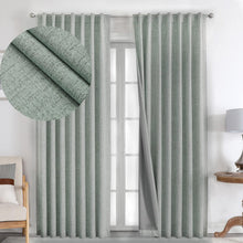 Load image into Gallery viewer, Linen Blackout Curtains - Thermal Insulated & Noise Reducing | 99% Light Blocking for Living Room