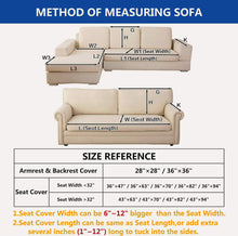 Load image into Gallery viewer, Cotton and Linen Sectional Couch Covers,Anti-Slip Sofa Slipcovers for Dogs Cats Kids Loveseat Recliner L Shaped Armrest Backrest 