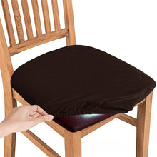 Load image into Gallery viewer, Stretch Chair Seat Cover, washable velvet chair cover