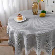 Load image into Gallery viewer, Waffle Modern tablecloth, knitted cloth lace coffee cloth, round tablecloth, rectangular tablecloth
