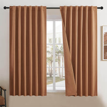 Load image into Gallery viewer, Linen Blackout Curtains - Thermal Insulated & Noise Reducing | 99% Light Blocking for Living Room