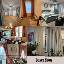 Load image into Gallery viewer, Linen Blackout Curtains - Thermal Insulated & Noise Reducing | 99% Light Blocking for Living Room