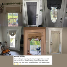 Load image into Gallery viewer, Blackout Privacy Door Curtains for Door Window,Curtains for Glass, Thermal Insulated Tie Up Shade Window Covering for Bedroom