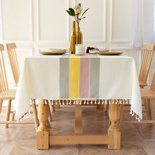 Load image into Gallery viewer, Waterproof Oil-proof Rectangle Tablecloth Cotton Linen Wrinkle Resistant Tablecloth for Kitchen Dining Buffet Party